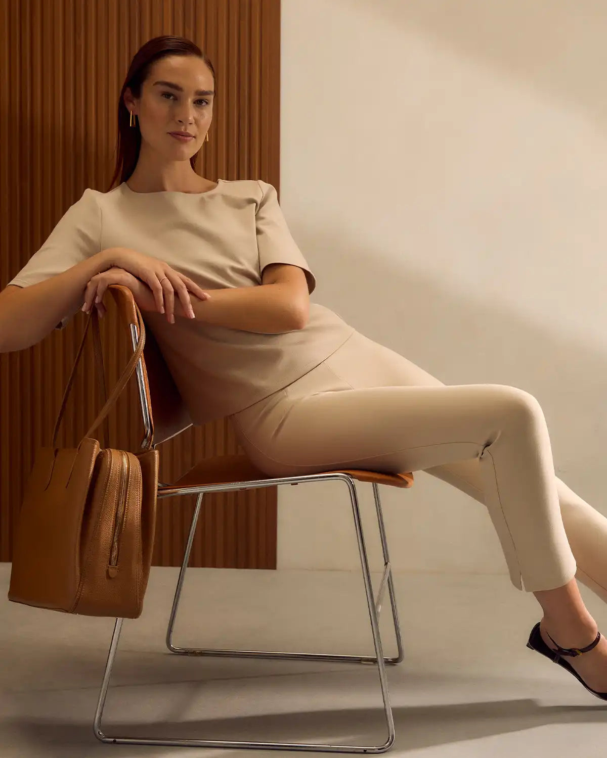 Ultra-Stretch Ponte Pintuck Ankle Pants