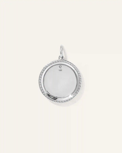 14K Gold Pave Zodiac Medallion Necklace