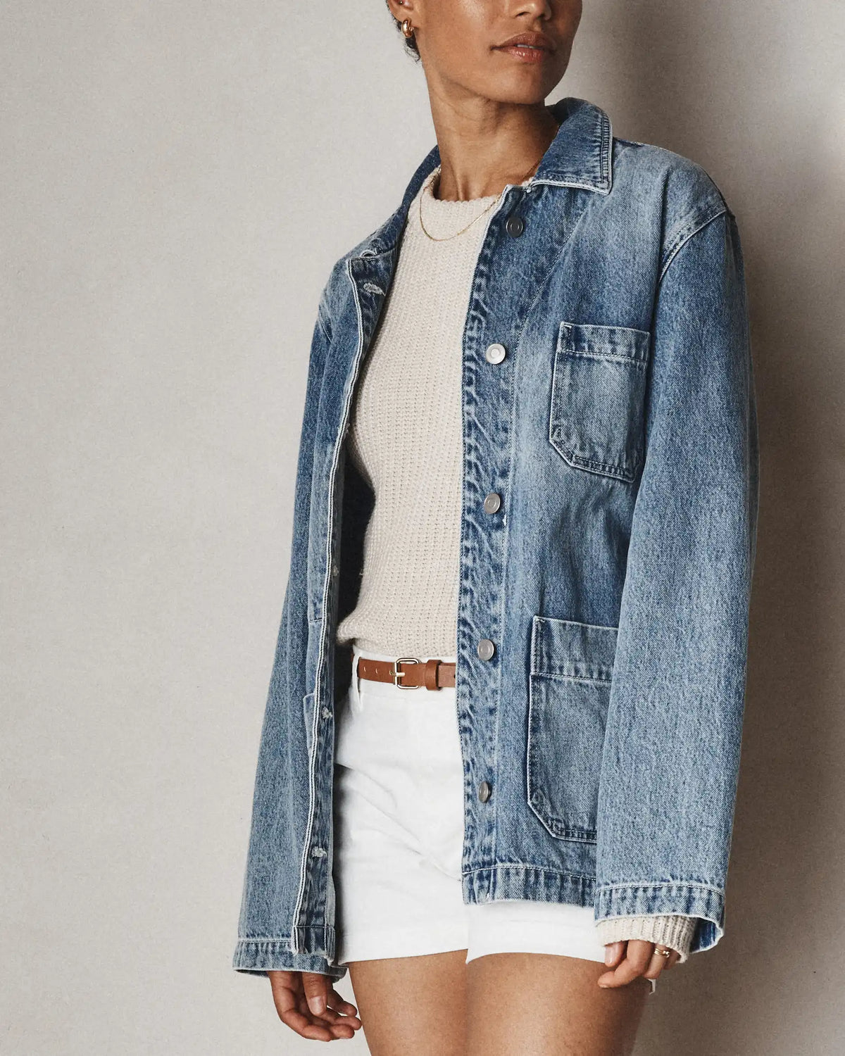 100% Organic Cotton Denim Chore Jacket