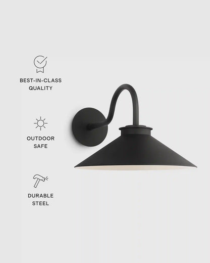 Contemporary Steel Indoor/Outdoor Barn Sconce