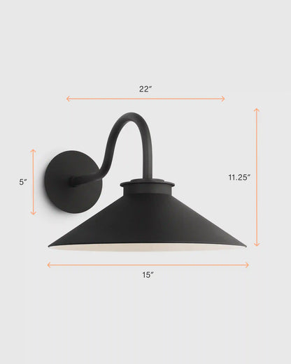 Contemporary Steel Indoor/Outdoor Barn Sconce