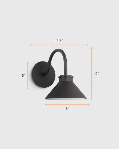 Contemporary Steel Indoor/Outdoor Barn Sconce
