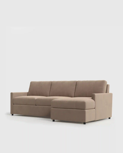 Brennan Chaise Sectional in Performance Velvet