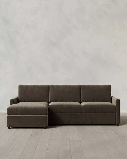 Brennan Chaise Sectional in Performance Velvet
