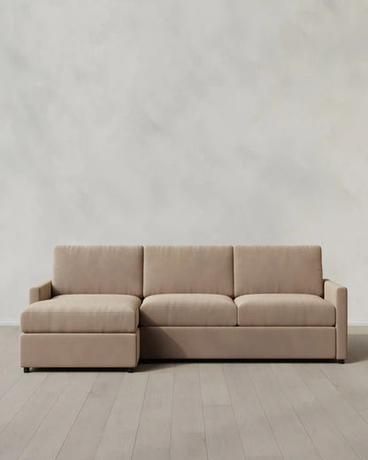 Brennan Chaise Sectional in Performance Velvet