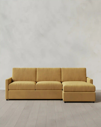 Brennan Chaise Sectional in Performance Velvet