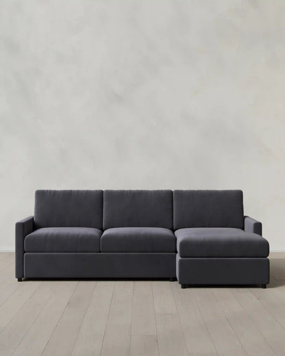 Brennan Chaise Sectional in Performance Velvet