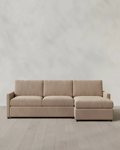 Brennan Chaise Sectional in Performance Velvet