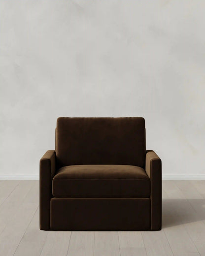 Brennan Swivel Chair in Performance Velvet