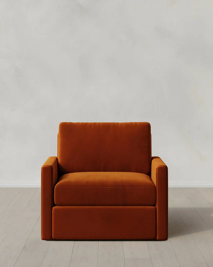 Brennan Swivel Chair in Performance Velvet