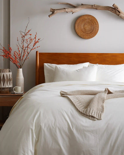 Organic Brushed Cotton Duvet Cover Set