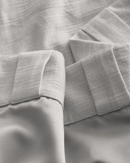 Cotton Slub Room Darkening Curtain - Single Panel