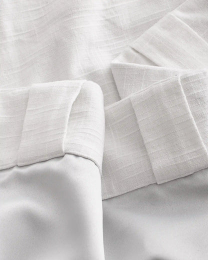 Cotton Slub Room Darkening Curtain - Single Panel