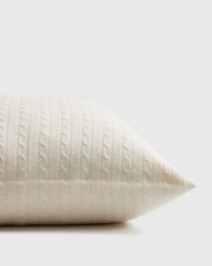 Cable Knit Cashmere Pillow Cover