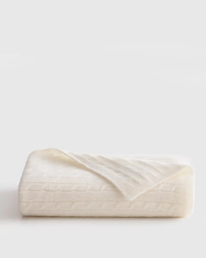Mongolian Cashmere Cable Knit Baby Blanket