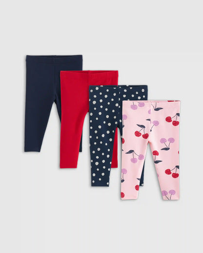 Organic Cotton Leggings 4-Pack
