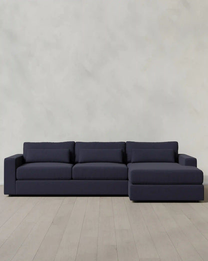 Ashford Deep Seat Chaise Sectional in Performance Basketweave