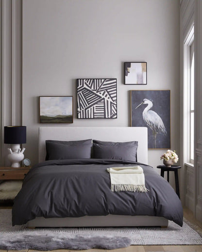 Organic Crisp Percale Duvet Cover Set