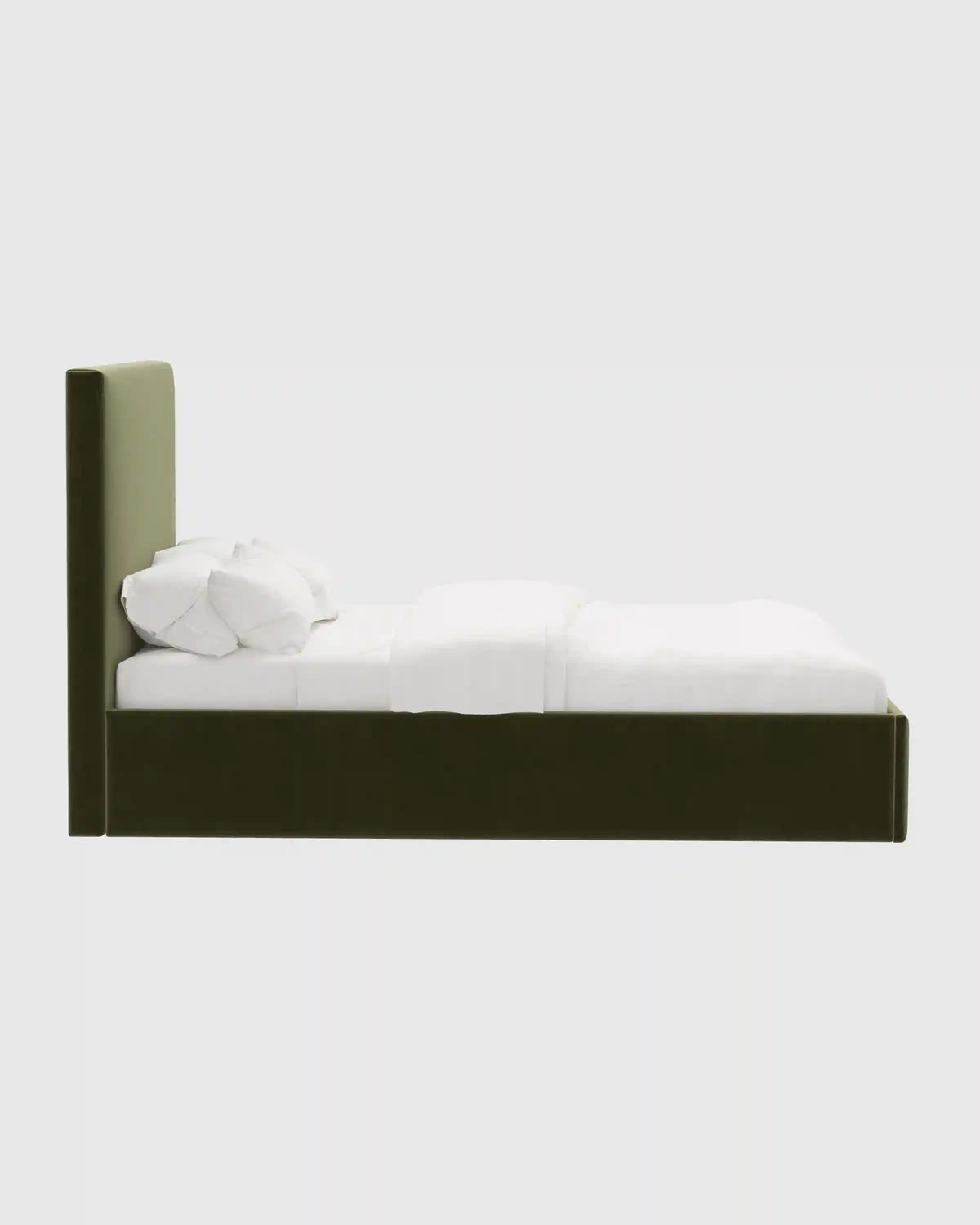 Square Bed in Performance Velvet