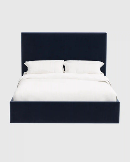 Square Bed in Performance Velvet