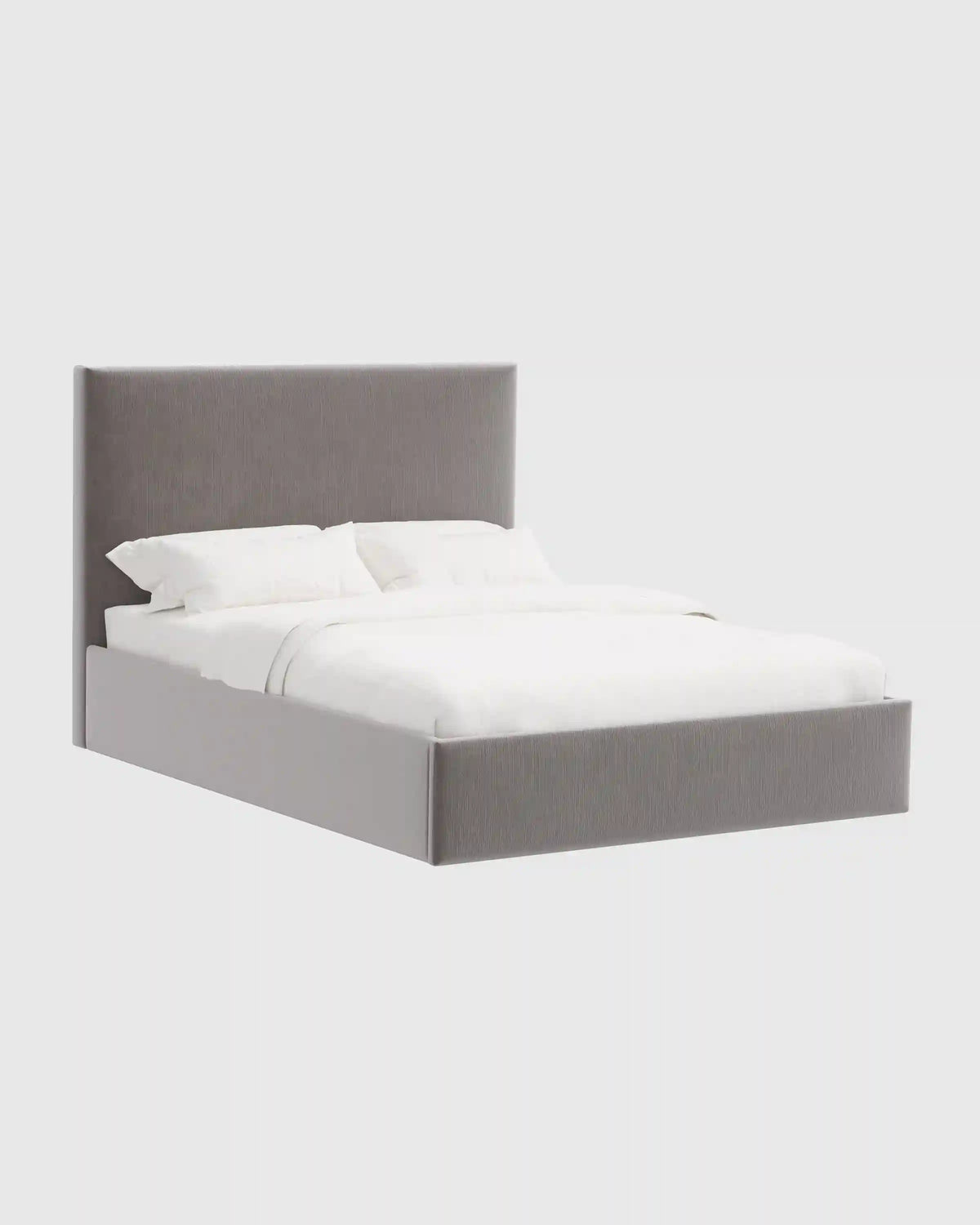 Square Bed in Performance Velvet