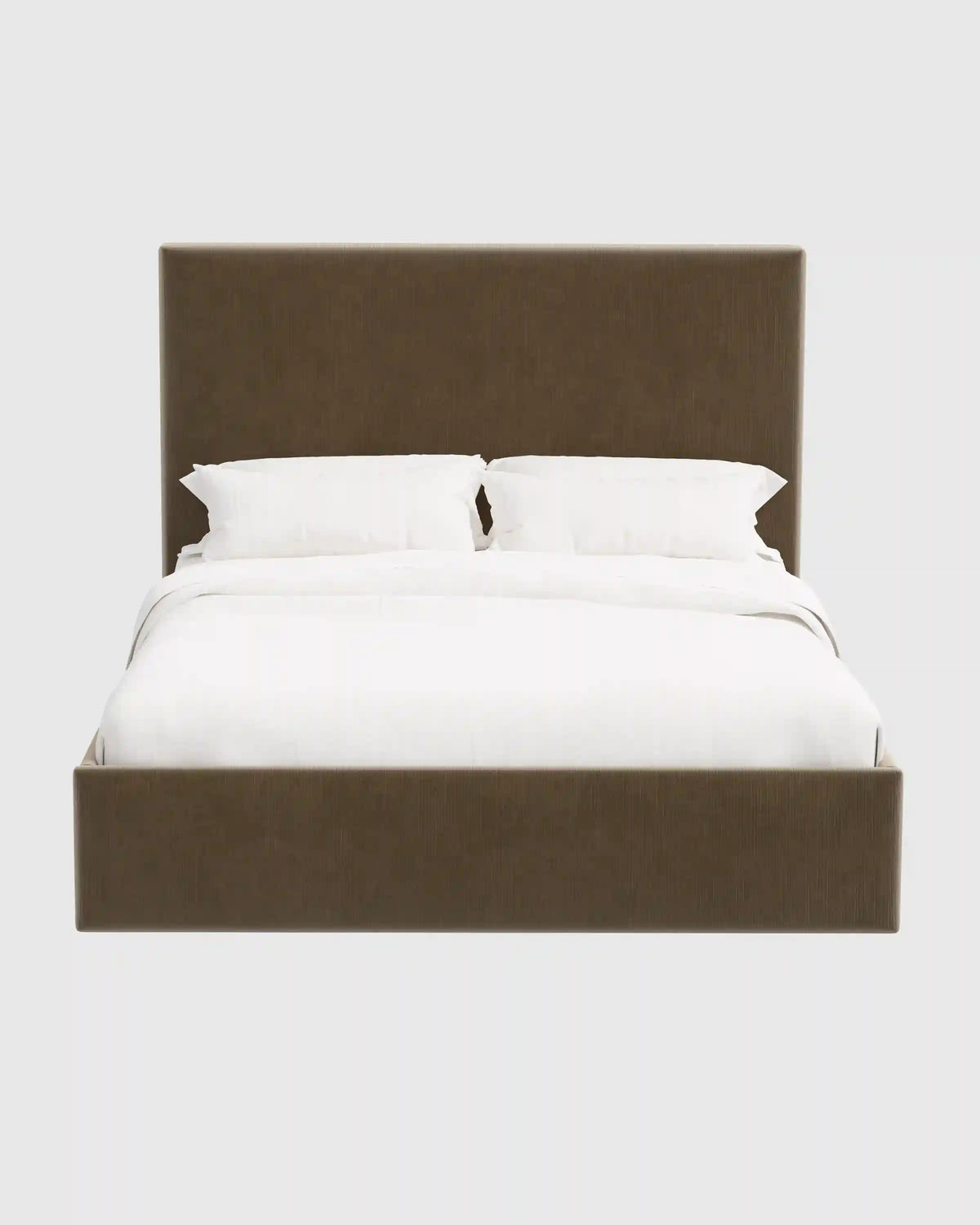 Square Bed in Performance Velvet