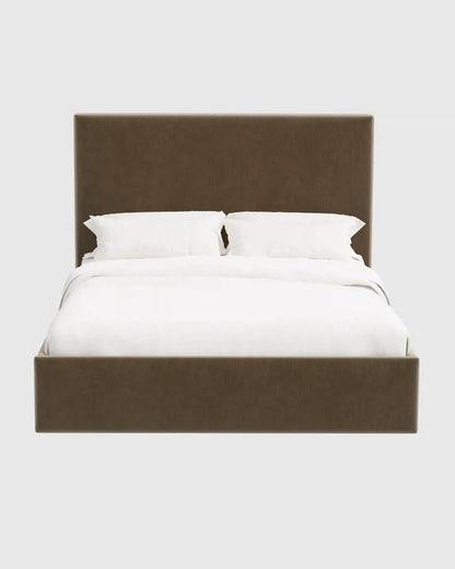 Square Bed in Performance Velvet