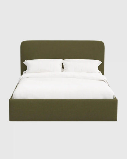 100% Linen Curved Bed