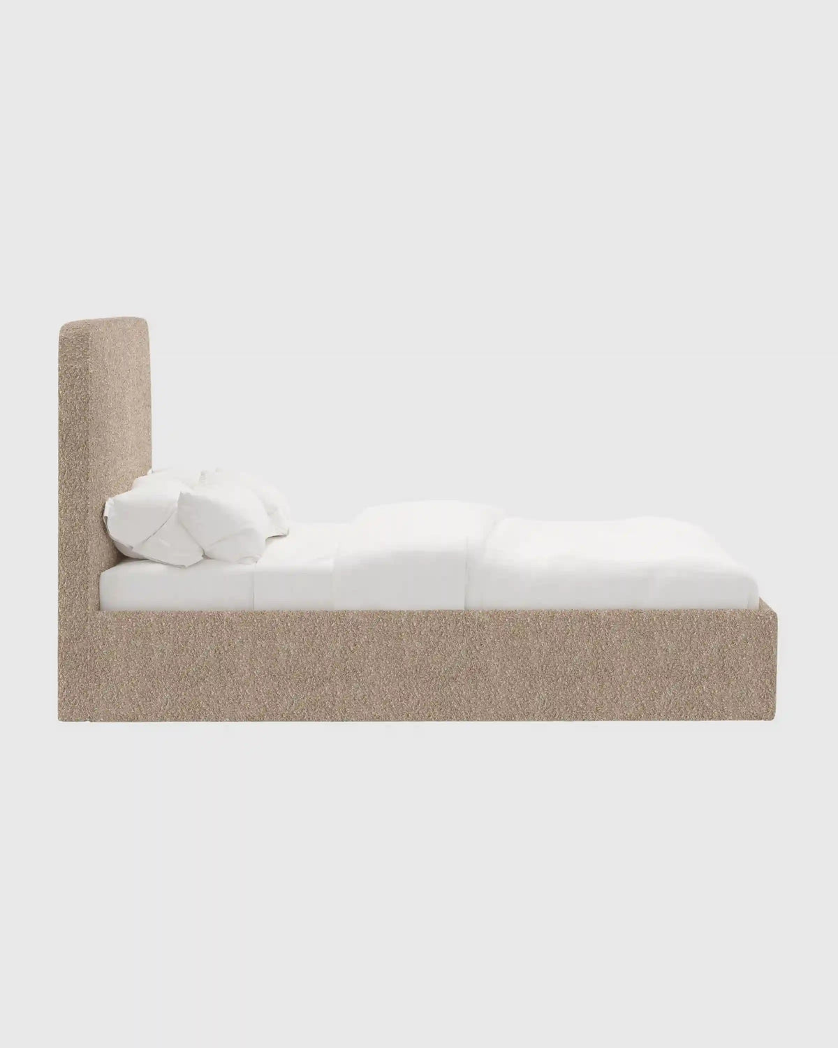 Plush Boucle Curved Bed