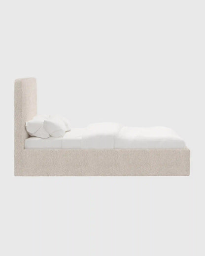 Plush Boucle Curved Bed