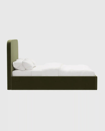 Curved Bed in Performance Velvet