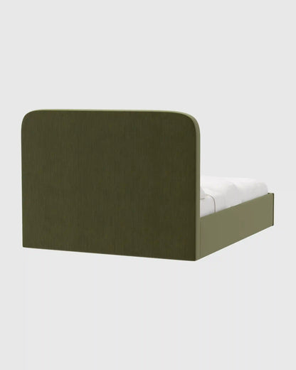 Curved Bed in Performance Velvet