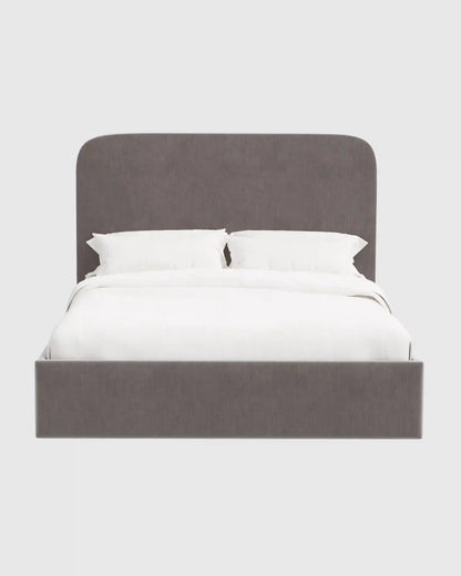 Curved Bed in Performance Velvet