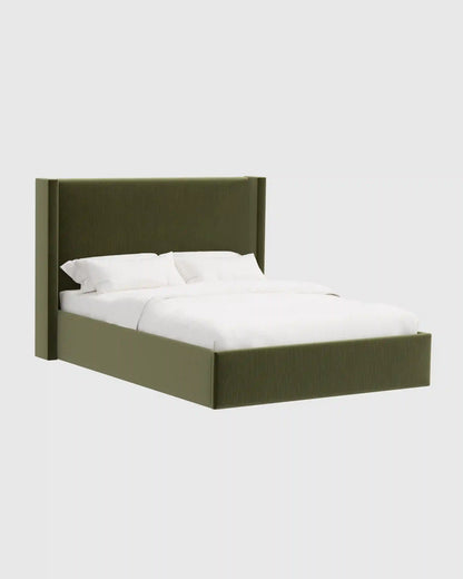 Wingback Bed in Performance Velvet