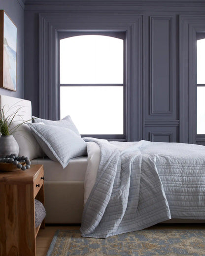 Organic Cotton Stripe Stitch Quilt