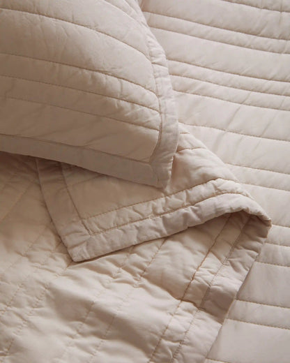 Organic Cotton Stripe Stitch Quilt