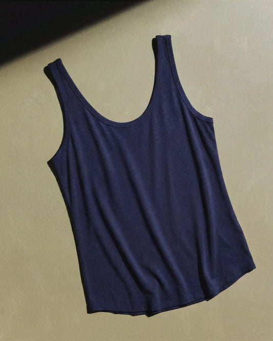 Cotton Modal Double Scoop Neck Tank