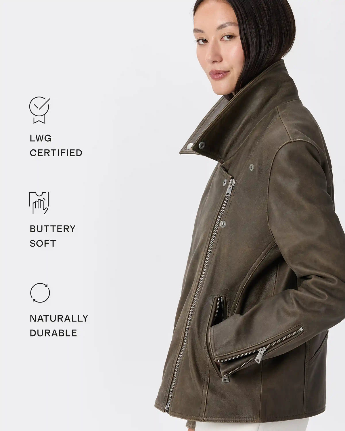 100% Leather Oversized Biker Jacket