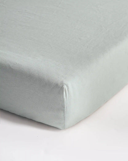 European Linen Fitted Crib Sheet