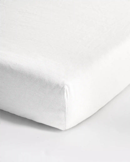 European Linen Fitted Crib Sheet