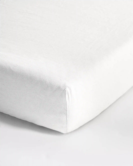 European Linen Fitted Crib Sheet
