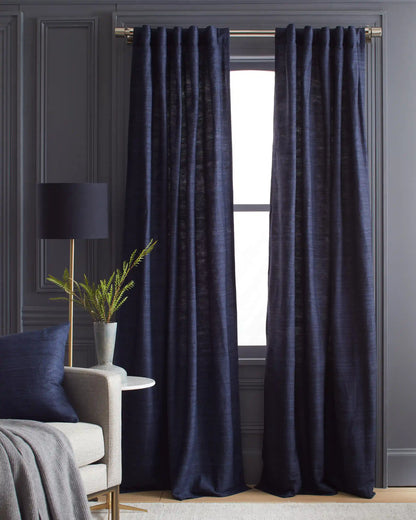 Raw Silk Curtain - Single Panel