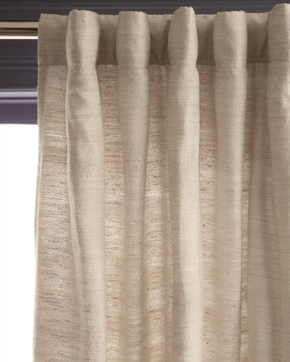 Raw Silk Curtain - Single Panel