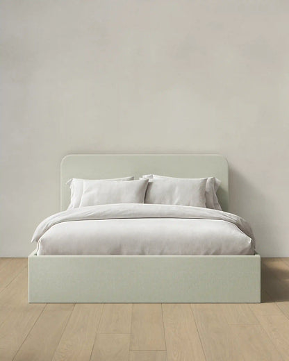 100% Linen Curved Bed