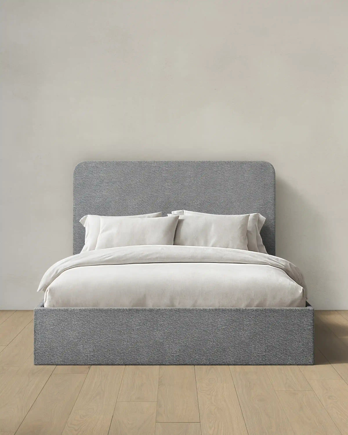 Plush Boucle Curved Bed