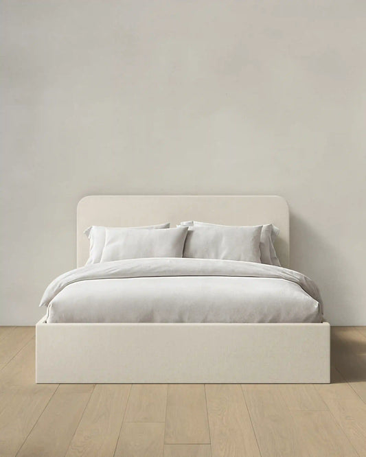 100% Linen Curved Bed