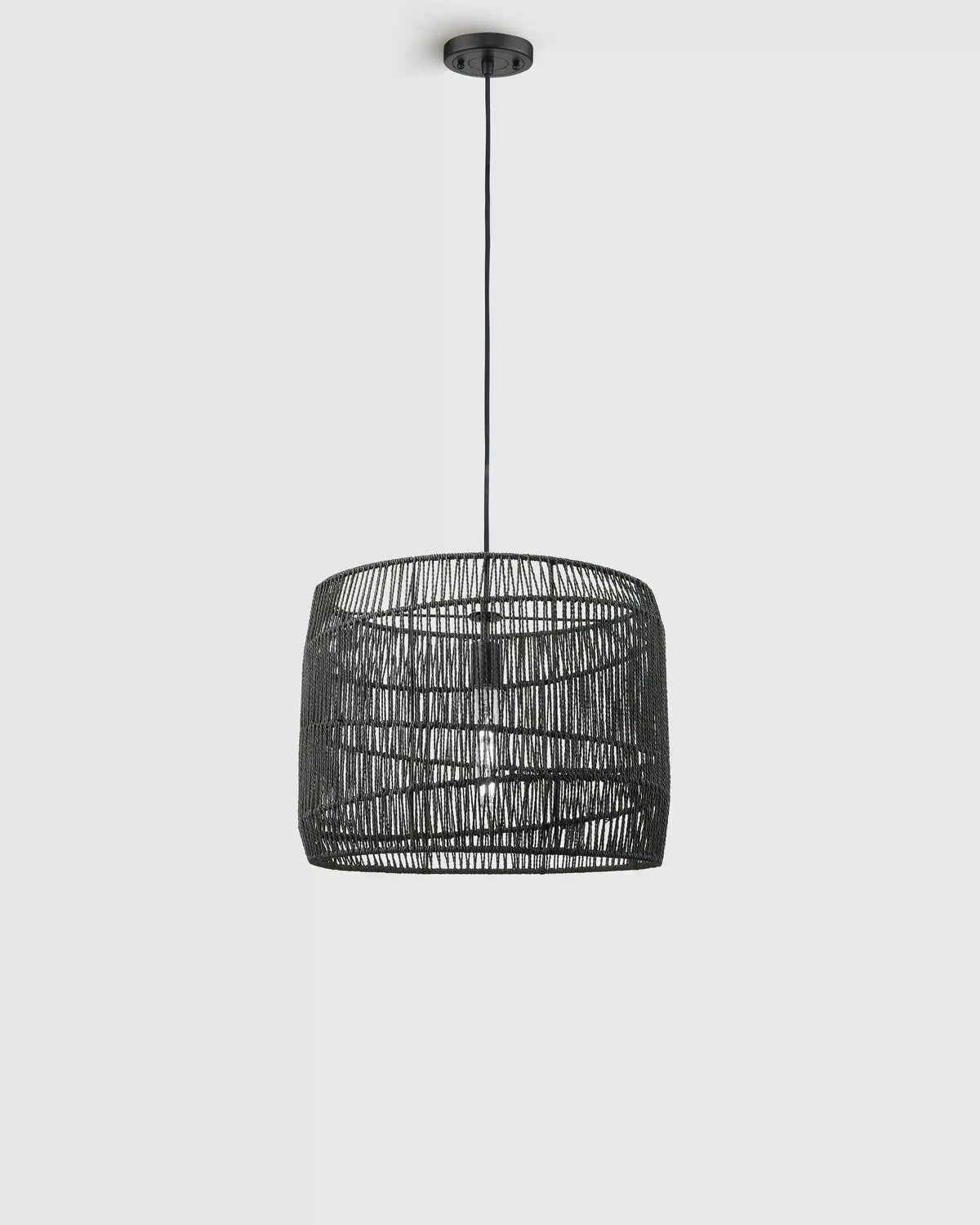Woven Rope Drum Pendant Light