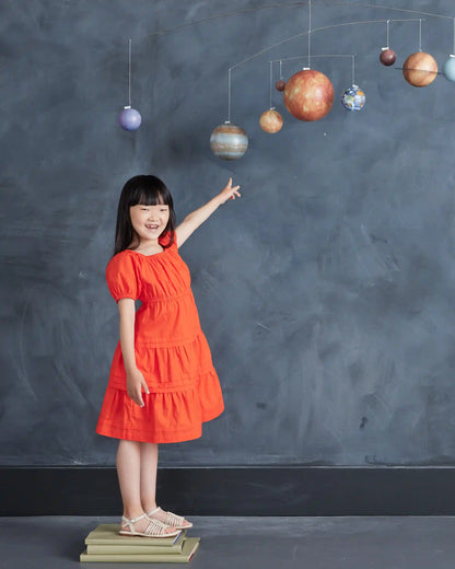 100% Organic Cotton Poplin Tiered Dress