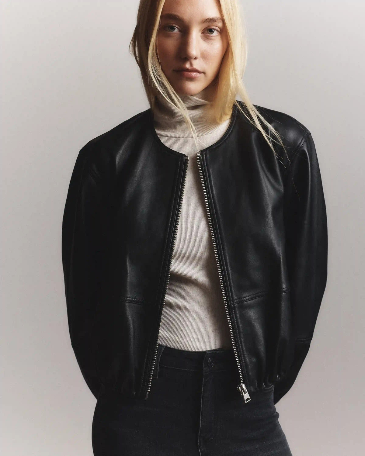 Organic Cotton Micro-Rib Turtleneck