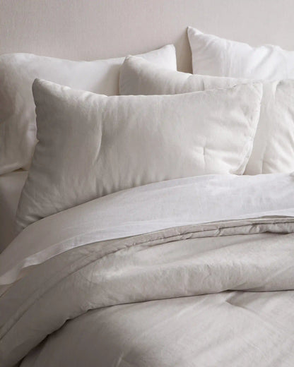 European Linen Essential Quilted Sham Set